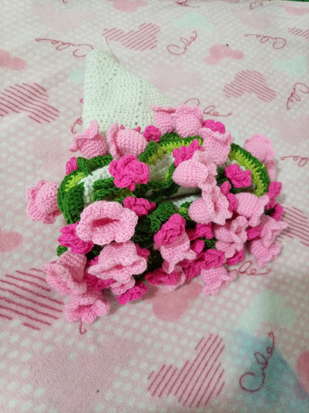 🌸 Jardín Eterno — Manta ramo tejida a mano